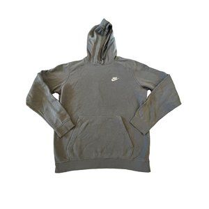 Nike Gray AF-1 Zip Up Long Sleeve Hooded Sweatshirt Size Medium